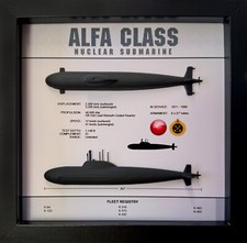 Alfa Class Submarine Memorial Display Shadow Box, Project 705 Lira, 9
