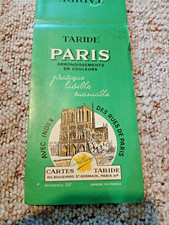 SALE Vtg PARIS TARIDE 1966 Folding Map Street & Metro Arrondissement Great Color picture