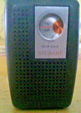Stewart Solid State Radio W-600 Black PortablE Transistor 1970s Hong Kong Works picture