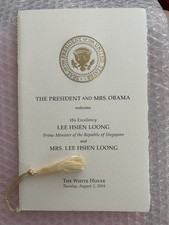 OBAMA WHITE HOUSE SINGAPORE LEE HSIEN LOONG STATE VISIT 2016 PROGRAM DEMOCRAT picture
