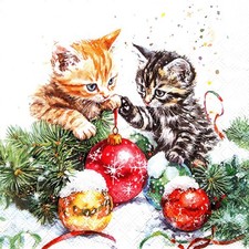 Full package of (20) Paper Lunch/Party Napkins - Adorable Kittens ornaments picture