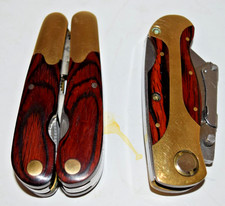 Vintage Husky 25th Anniversary Limited Edition 3-piece Brass Wood Tool Set Mint picture