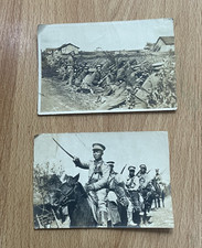 2 rare Photos  1900s ,  war, solier on horse, war in the field, China, Antique picture