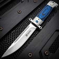 Sigma Ball Bearing Pocket Knife Blue Micarta picture