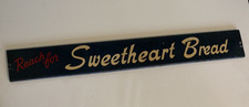 Vintage SWEETHEART BREAD Advertising Grocery Store Door Push Pull Bar 26.5