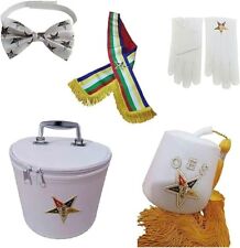 Masonic Regalia O.E.S Fez Hat.Customized Hat.Fez Gloves bow tie and Sash And Fez picture