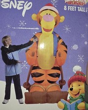 New Disney Christmas Skiing Tigger 8 ft Airblown Inflatable – Gemmy - RARE picture