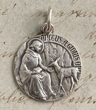 St Giles Medal - Sterling Silver Antique Replica picture