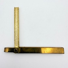 Vintage Gold Tone Folding Pocket Match Striker Travel Smoking Tool Retro Brass picture