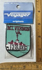 Vintage Mount Mt. Vernon Estate Virginia Iron On Patch Voyager Travel Souvenir picture