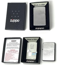 NEW Zippo 24752 Framed Lighter Brushed Chrome/Black Matte - Untested picture