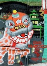 Detail of mural by unknown artist, Chinatown, San Francisco, California picture