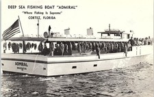 Vintage Postcard Cortez Florida Admiral Deep Sea Fishing Boat RPPC picture