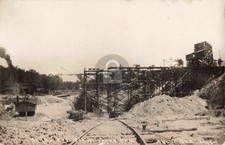 Bird's-Eye View of Cooke Dam Au Sable MI Michigan RPPC Photo Postcard COPY picture
