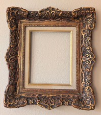 Antique Belgium Ornate Gold Gilt Picture Frame Baroque Rococo Wood 8x10 Size picture