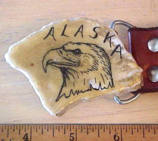 Vintage 1984 TANANA Alaska Carved Moose Horn Belt Buckle–Signed D. Roberts +Belt picture