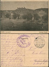 Postcard Swenzian Święciany market Rynek 1916 Lietuva field postmark picture