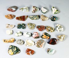 30pcs Amazing Ocean Jasper Crystal Agate Round Pendant Jasper Reiki Stone picture