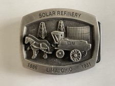 SOLAR REFINERY Belt Buckle Lima, OH STANDARD OIL BP SOHIO Made By Spec Cast 1998 picture