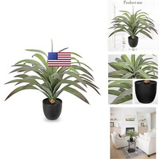Briful Faux Agave Plant 18.1in Artificial Agave Potted Plant Fake Outdoor picture