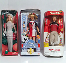 Barbie Disney Campbell's Alphabet Soup Advertising Dolls Lot of 3 Boxed 2000 picture