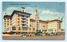 Postcard NJ Asbury Park Monterey Hotel Vintage Linen I3 picture