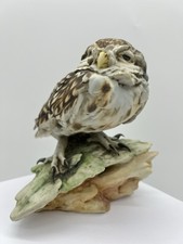 Vintage Tay Italy Porcelain Elf Owl Giuseppe Tagliariol Hand Painted 6.5 in picture