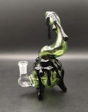10mm Black Slime Drips Glass Bubbler Water Pipe Rig - Subconscious Design picture