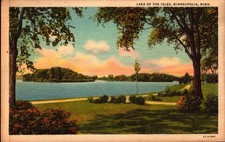 Vintage Postcard Lake Of The isles Minneapolis MN picture