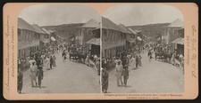 Photo:Grande Anse Martinique 1902 Refugees in Street Stereoview Scene picture