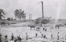 Grindstone City Michigan RPPC Postcard Mining Mill Men Labor Horse Buggys picture