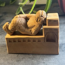 Vintage 1970s Polish Folk Art Wood Carving Cepelia Viking Gdynia Signed K picture
