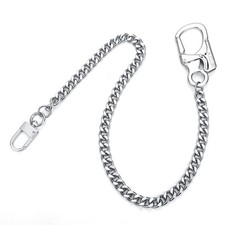 Heavy Duty Key Wallet Chains for Men Biker SilverBK1P picture