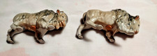 Relco Japan Salt & Pepper Shakers Buffalo Bison Vintage Ceramic Pair with plugs picture