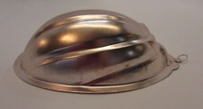 Vintage 1960's Unusual Melon Shaped Coppertone Aluminum 3x6x10 Jello Food Mold picture