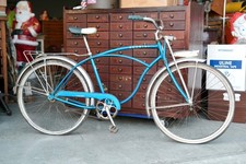 Vintage 1978 Schwinn Cruiser Springer Fork Bicycle Rear Rack Fender Light Blue picture