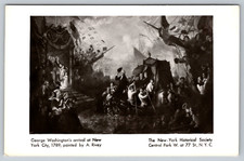 c1950s RPPC George Washington's Arrival at New York City Art  picture