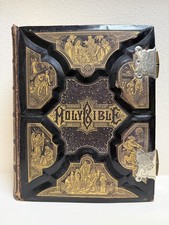 1880s Antique Holy Bible (Combination Edition) w/ 2,000 Illustrations picture