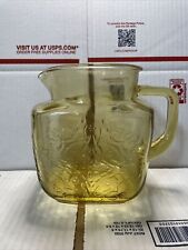 Federal Madrid AMBER Depression Glass 32 oz Pitcher Milk Cream Honey Syrup Sauce picture