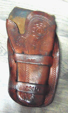 Antique WYETH Western Double Loop Holster Marked OLIVE Fits Colt Single Action picture
