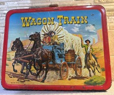 Vintage 1964 Wagon Train Metal Lunchbox King-Seeley TV Western No Thermos picture