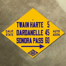 Twain Harte California CSAA highway 108 road sign auto club AAA Sonora Pass picture