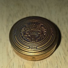 Vtg Antique Made In USA Rouge Compact Pompeian Bloom Medium W/ Mirror picture