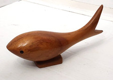Vintage Waikiki Woods Monkey Pod Mahi Mahi Fish Sculpture Mid Century Hawaiian 7 picture