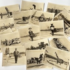 Antique Vintage Snapshot Photograph Set Of 16 Animal Free Circus Odd Muncie IN picture