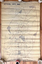 Vintage Johnstown NY City Map History 1940s Fulton County New York Antique RARE picture