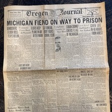 Vtg Oregon Daily Journal Newspaper Jan 19, 1928 Portland Oregon W Advertisements picture
