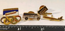 Vintage Federal Express FedEx 1988 Olympics Sponsor Van Airplane Pins Lot of 3 picture