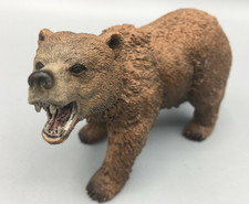 Brown Bear Action Figurine Life Like Sculpture Resin Material picture