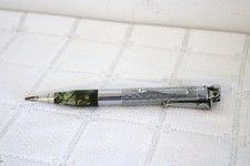 RONSON PENCILITER GREEN MARBLED ART METAL WORKS MECHANICAL PENCIL LIGHTER COMBO picture